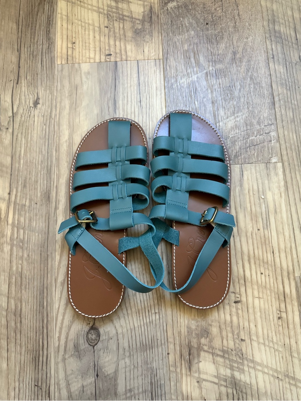 J Crew Women’s Teal Sandals - Gladiator/Fisherman Strappy Style